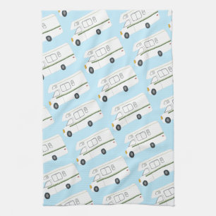 Retro Camper Wohnmobil RV rosa Küchenhandtuch Geschirrtuch
