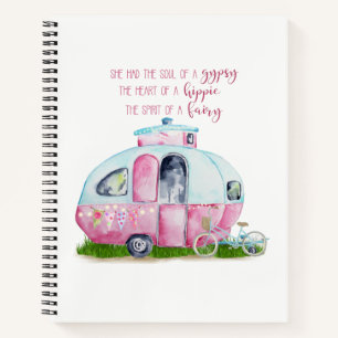 Retro-Camper-Wohnwagen-Notizbuch Notizbuch