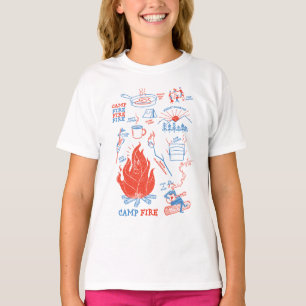 Retro Campfire Adventure - Funny Camping Aktivität T-Shirt