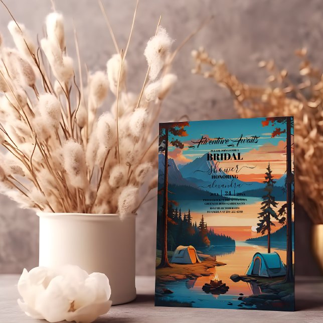 Retro-Camping-Brautparty Einladung (Von Creator hochgeladen)