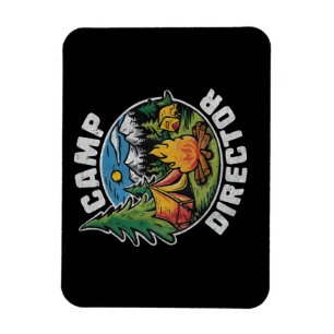 Retro-Camping-Direktor Camping-Sommercamp Lustiger Magnet