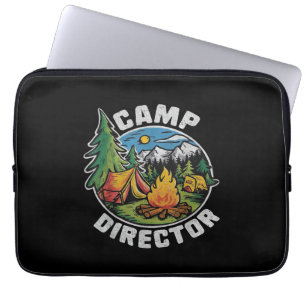 Retro-Camping-Direktor Camping-Sommercamp Lustiges Laptopschutzhülle