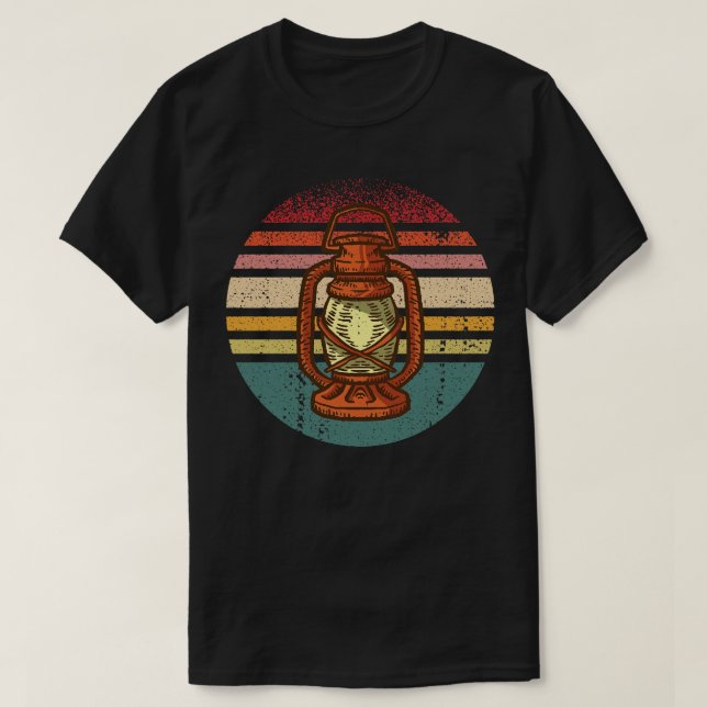 Retro-Camping Lantern T-Shirt (Design vorne)