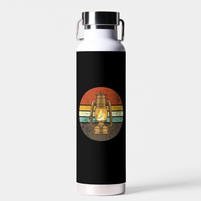 Retro-Camping Lantern Trinkflasche (Vorne)