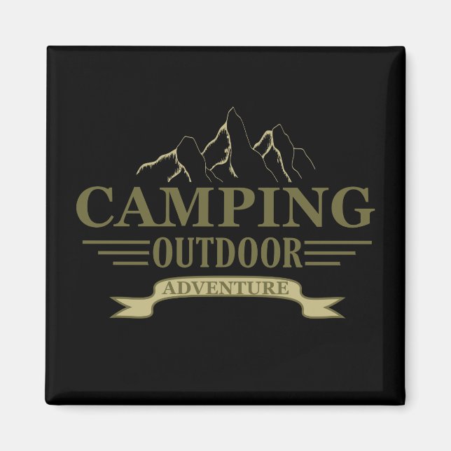 Retro-Camping Magnet (Vorne)
