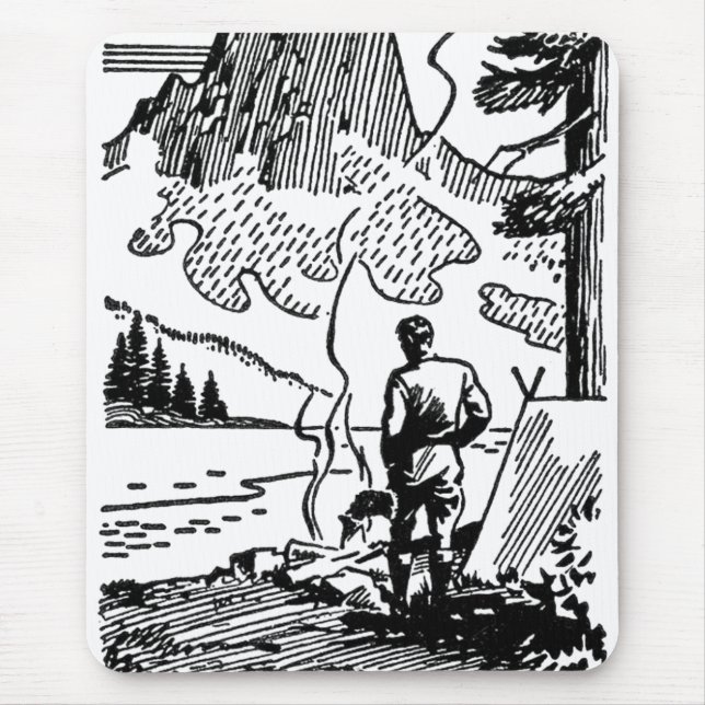 Retro-Camping Mousepad (Vorne)