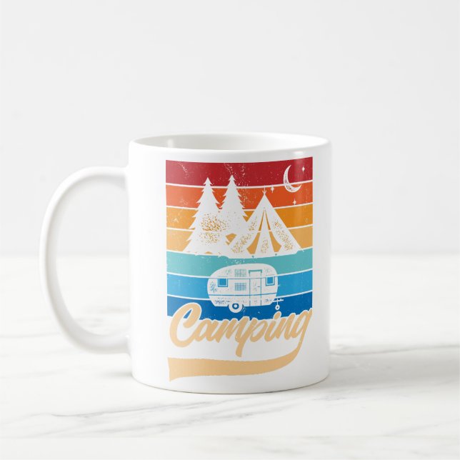 Retro Camping Vibes Kaffeetasse (Links)