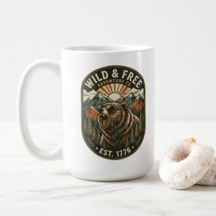 Retro-Camping-Wander-Outdoor-Naturliebhaber-Design Kaffeetasse