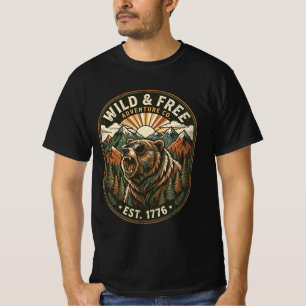 Retro-Camping-Wander-Outdoor-Naturliebhaber-Design T-Shirt