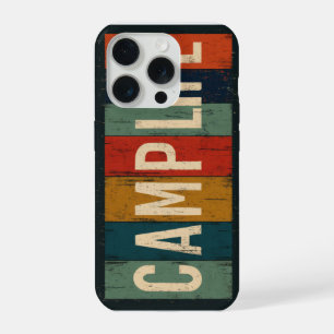 Retro-Campingleben-Typografie iPhone 15 Pro Hülle
