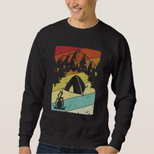 Retro Campingplatz Zelte Glamping Camping 2 Sweatshirt
