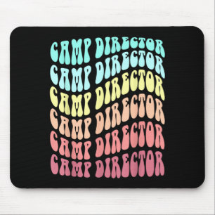 Retro-Campingplatzdirektor Familien-Campingplatz S Mousepad