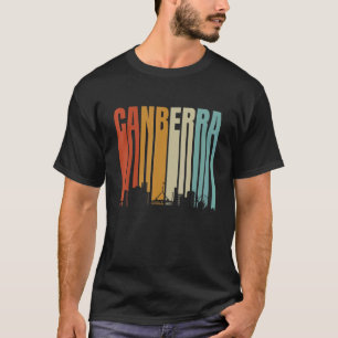 Retro Canberra Skyline-Hauptstadt Australiens in d T-Shirt