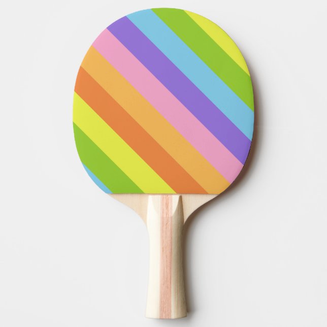 Retro Candy Stripe Tischtennis Schläger (Vorderseite)