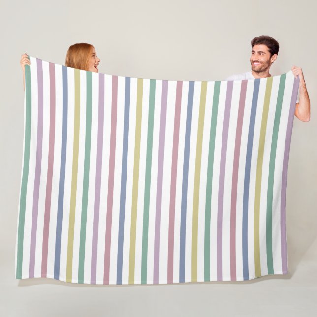 Retro Candy Stripes Fleecedecke (Beispiel)