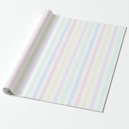 Retro Candy Stripes Pastell Geschenkpapier