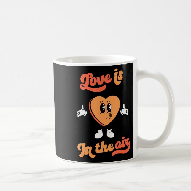 Retro Candy Valentines Day Heart Hipe Music Lov  Kaffeetasse (Rechts)