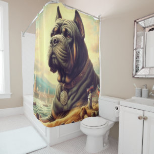 Retro Cane Corso Painting Duschvorhang