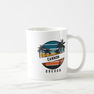 Retro Cannon Beach Oregon Surfbrett Surfen Kaffeetasse