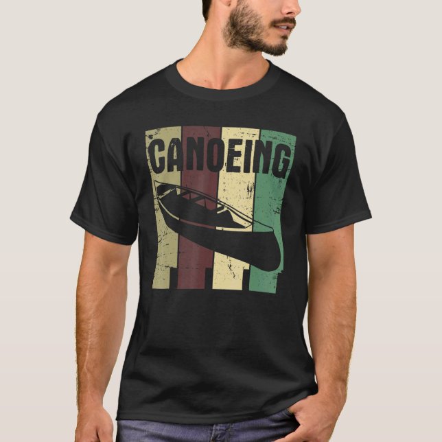 Retro Canoeing Paddle Paddle Canoeist Kayak Kaya T-Shirt (Vorderseite)