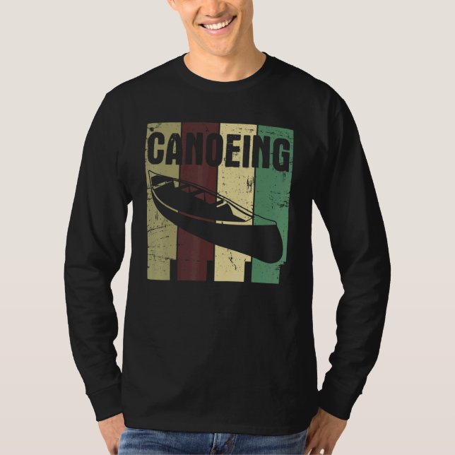 Retro Canoeing Paddle Paddling Canoeist Kayak Kaya T-Shirt (Vorderseite)