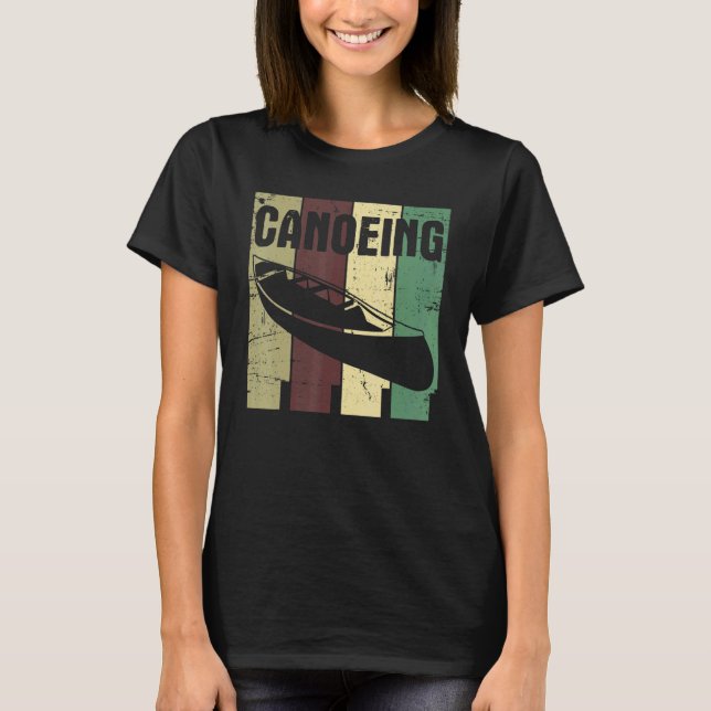 Retro Canoeing Paddle Paddling Canoeist Kayak Kaya T-Shirt (Vorderseite)