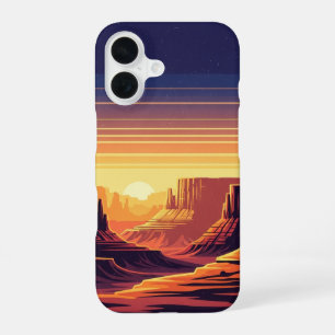 Retro-Canyon-Schichten iPhone 16 Hülle