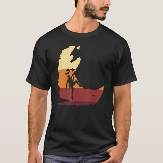 Retro Canyoning Climber Climbing Canyon Tour Canyo T-Shirt (Vorderseite)