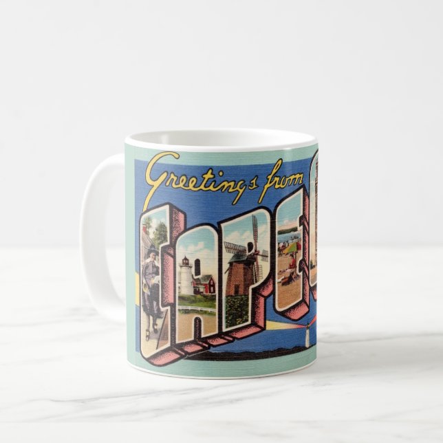 Retro Cape Cod Coffee Tasse (Vorderseite Links)