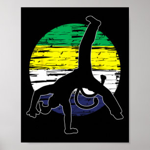 Retro Capoeira - Kampfsportliebhaber Kickboxen Dan Poster