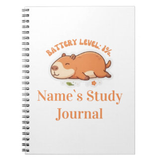 Retro Capybara Akkustand 1% Notizbuch Notizblock