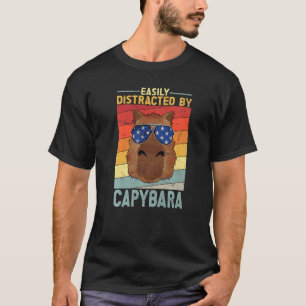 Retro Capybara für Männer Frauen Kinder Cavy Roden T-Shirt