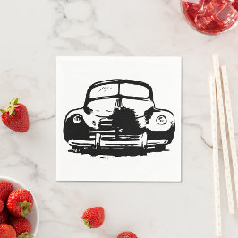 Retro Car Paper Napkins Serviette