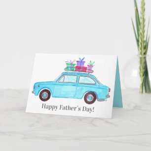Retro Car Vatertag Karte
