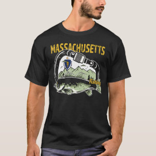 Retro Carabiner Massachusetts Fischen T-Shirt
