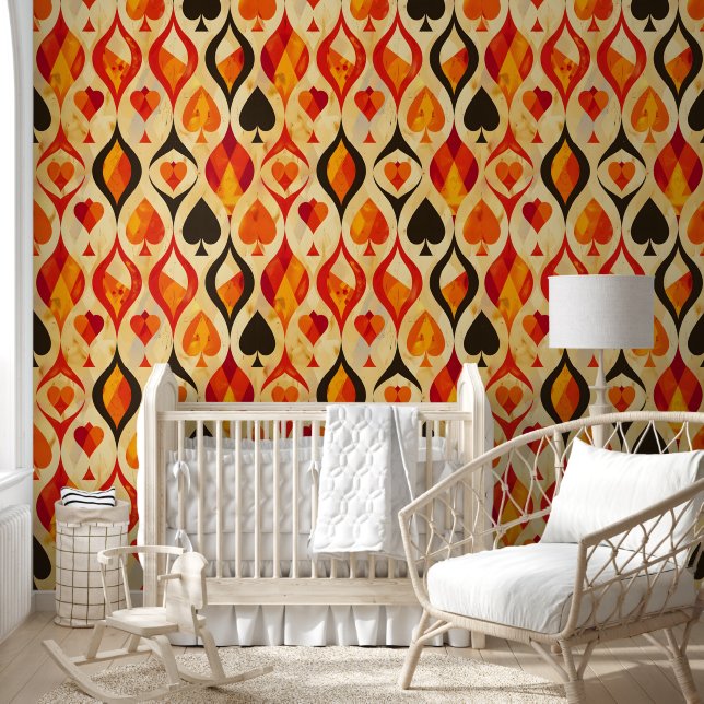 Retro-Card-Anzug Tapete (Kinder)