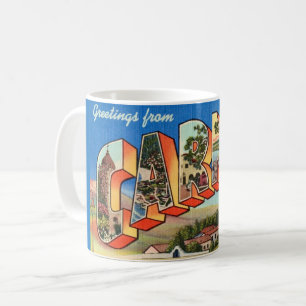 Retro Carmel California Grußveranstaltung Tasse