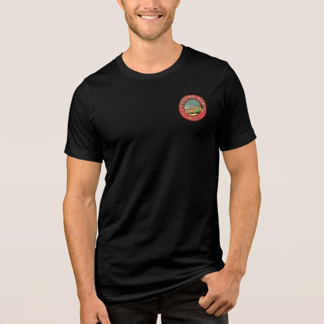 Retro Carolina Beach Rundel Tri-Blend Shirt (Vorderseite)