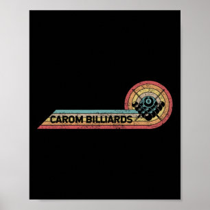 Retro Carom Billiards Vintager Spielfilmstreifen Poster