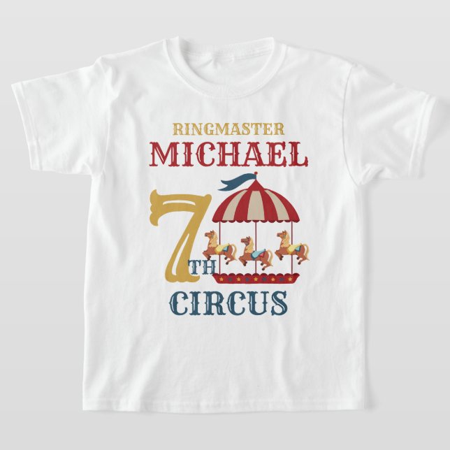 Retro Carousel Circus Karneval Geburtstag Shirt (Ablage )
