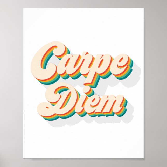 Retro Carpe Diem Poster (Vorne)