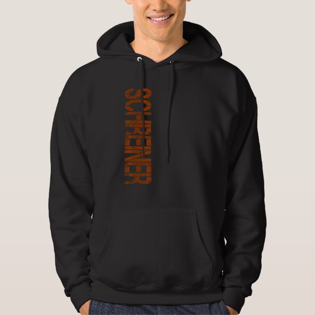 Retro Carpenter's Vintager Weihnachten Hoodie (Vorderseite)