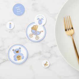 Retro Carriage Toys Flasche Blue Baby Boy Dusche Konfetti