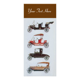 RETRO CARS 2 - Auto reparieren braun Werbekarte