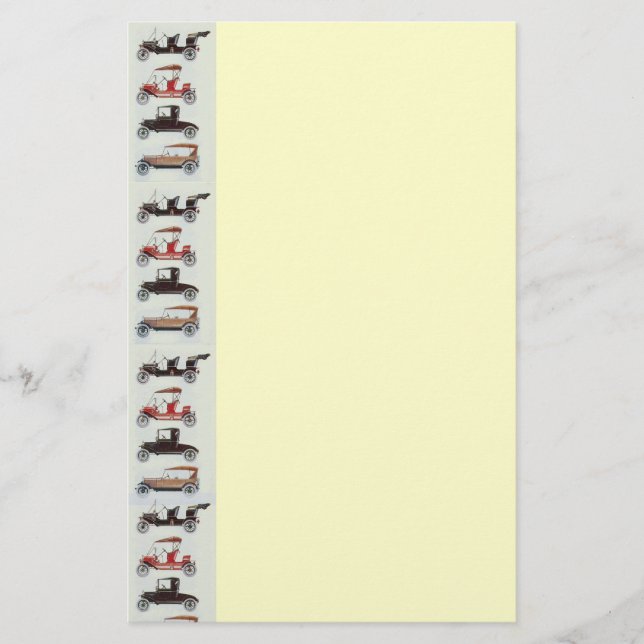 RETRO CARS 2 AUTO RESTORATION Graue Creme Briefpapier (Vorderseite)