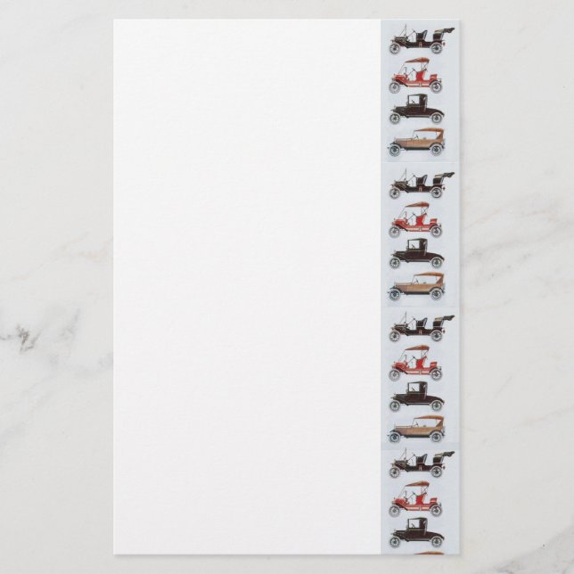 RETRO CARS 2 , AUTO-WIEDERHERSTELLUNG in Grauweiß Briefpapier (Vorderseite)