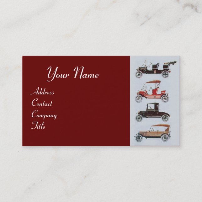 RETRO CARS 2 - Reparatur von Auto, Automobil Visitenkarte (Vorderseite)