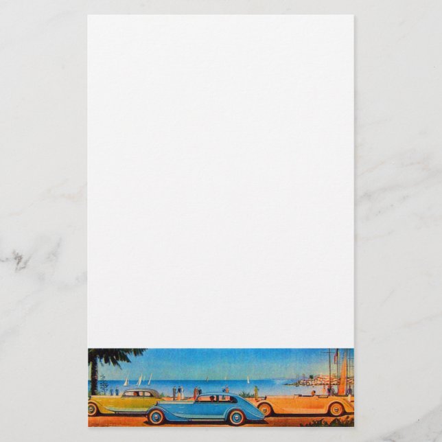 RETRO CARS - Auto-Reparaturwagen Briefpapier (Vorderseite)