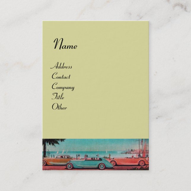 RETRO CARS - Auto-Reparaturwagen Visitenkarte (Vorderseite)