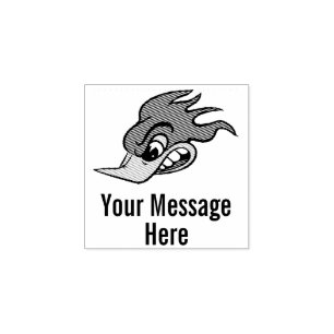 Retro Cartoon Bird Wood Art Briefmarke Gummistempel